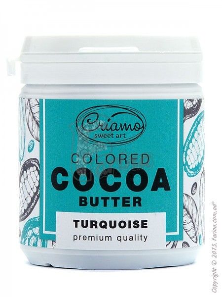Краситель пищевой для шоколада на основе какао-маслаCriamo Бирюзовый/Turquoise 160g< фото цена